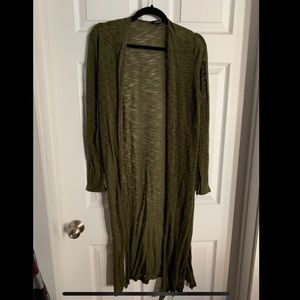 Olive green cardigan